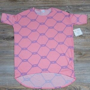 Pink Rope Knot Printed Patterned Design Tunic Top Blouse